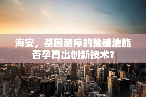 海安，基因测序的盐碱地能否孕育出创新技术？