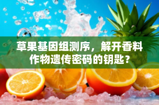 草果基因组测序，解开香料作物遗传密码的钥匙？