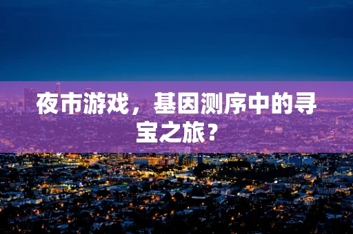 夜市游戏，基因测序中的寻宝之旅？