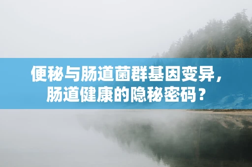 便秘与肠道菌群基因变异，肠道健康的隐秘密码？