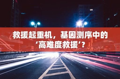 救援起重机，基因测序中的‘高难度救援’？