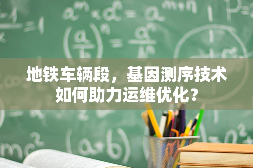 地铁车辆段，基因测序技术如何助力运维优化？