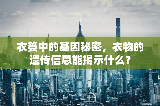 衣篓中的基因秘密，衣物的遗传信息能揭示什么？