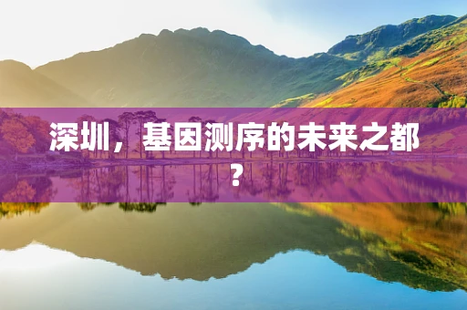 深圳，基因测序的未来之都？