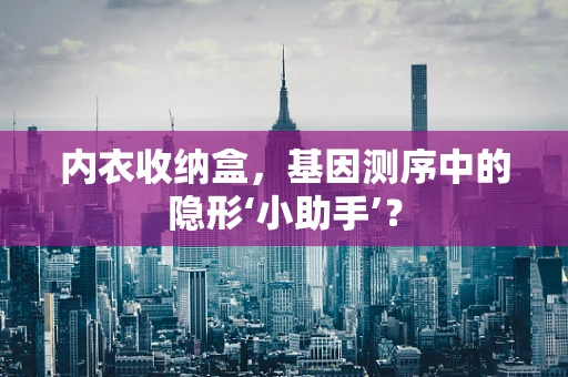 内衣收纳盒，基因测序中的隐形‘小助手’？