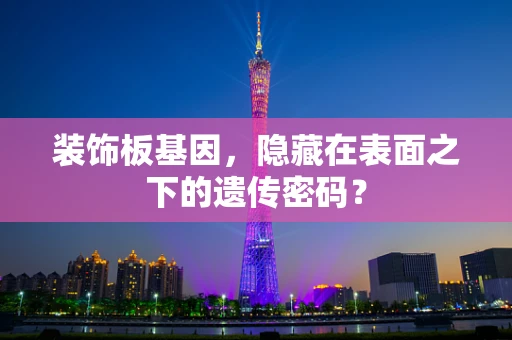 装饰板基因，隐藏在表面之下的遗传密码？