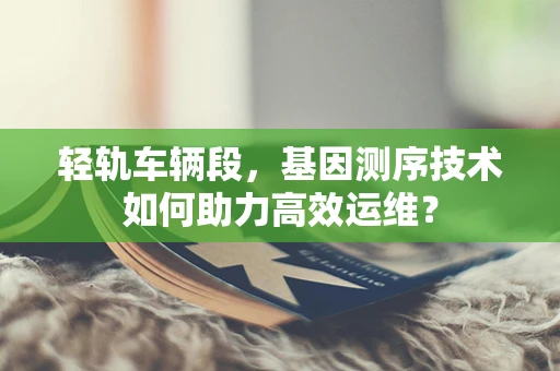 轻轨车辆段，基因测序技术如何助力高效运维？