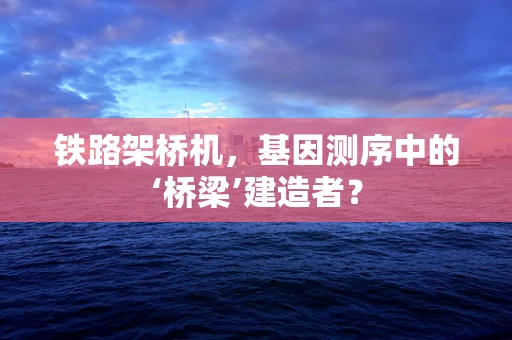 铁路架桥机，基因测序中的‘桥梁’建造者？