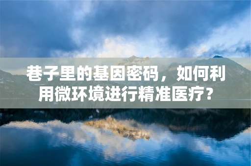 巷子里的基因密码，如何利用微环境进行精准医疗？